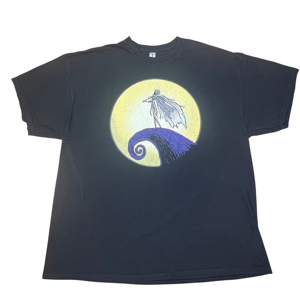 Moon knight The Nightmare Before Christmas skeleton Full Moon T Shirt Men's 2XL